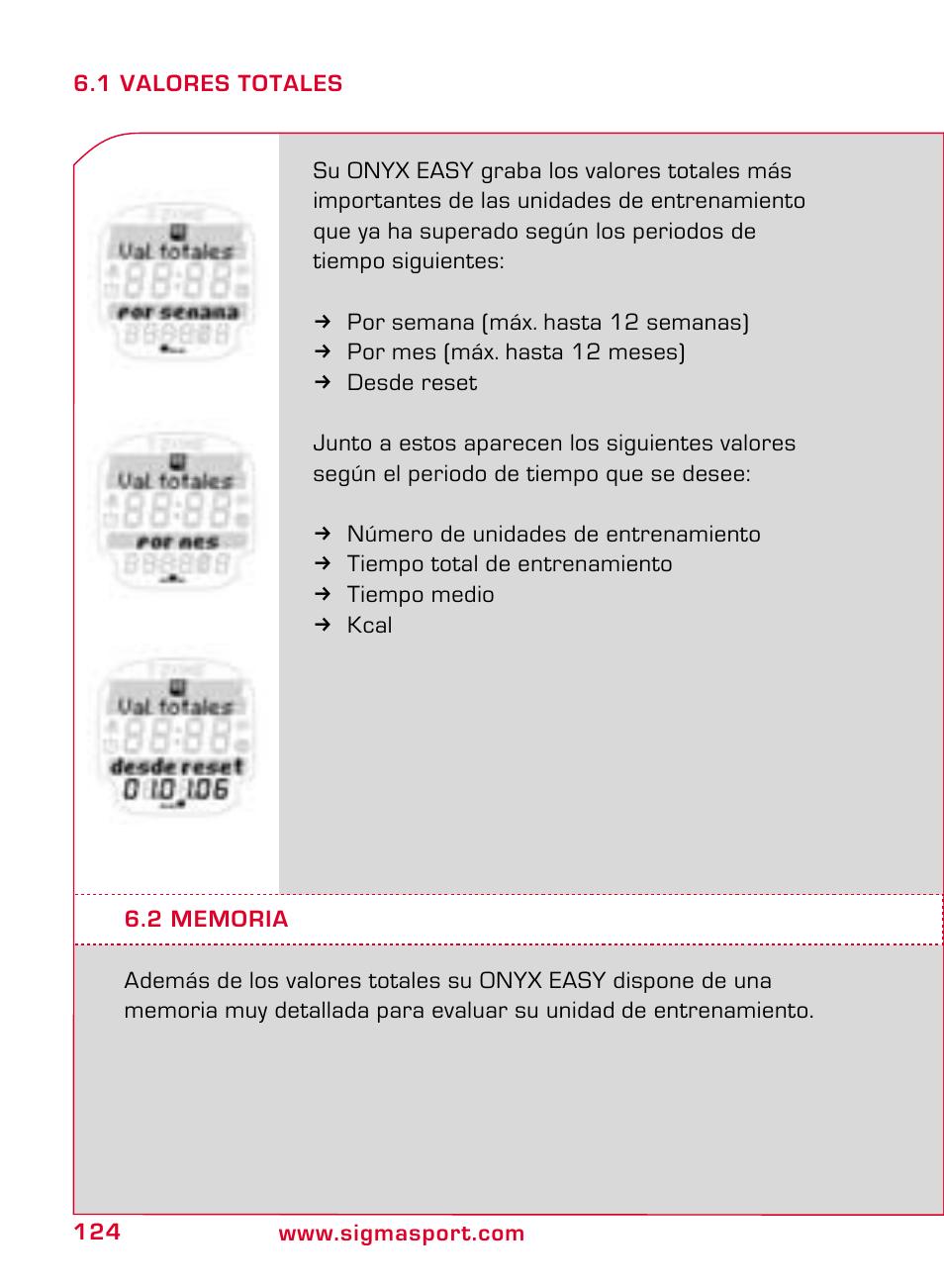 SIGMA ONYX EASY User Manual | Page 124 / 158