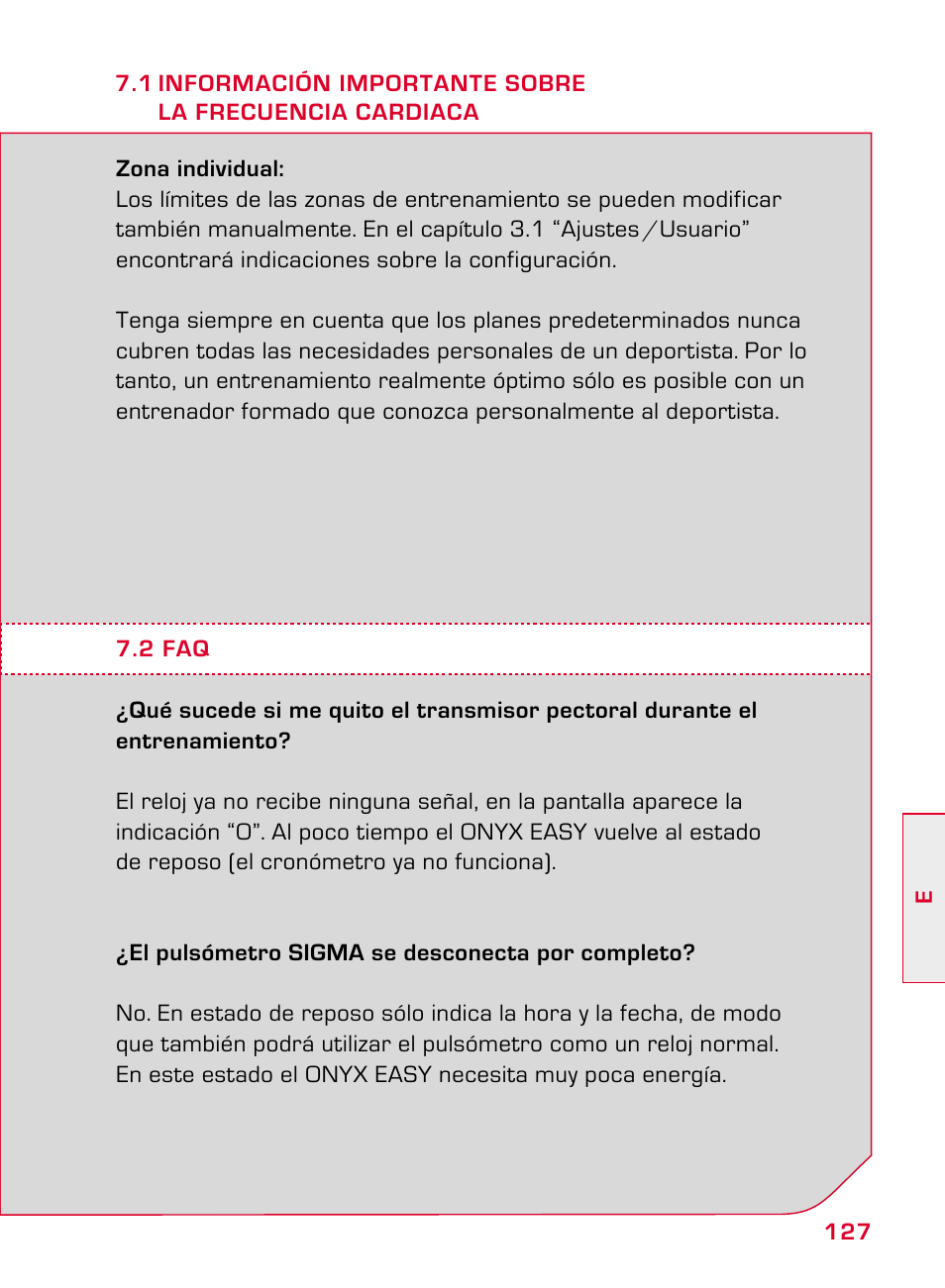 SIGMA ONYX EASY User Manual | Page 127 / 158