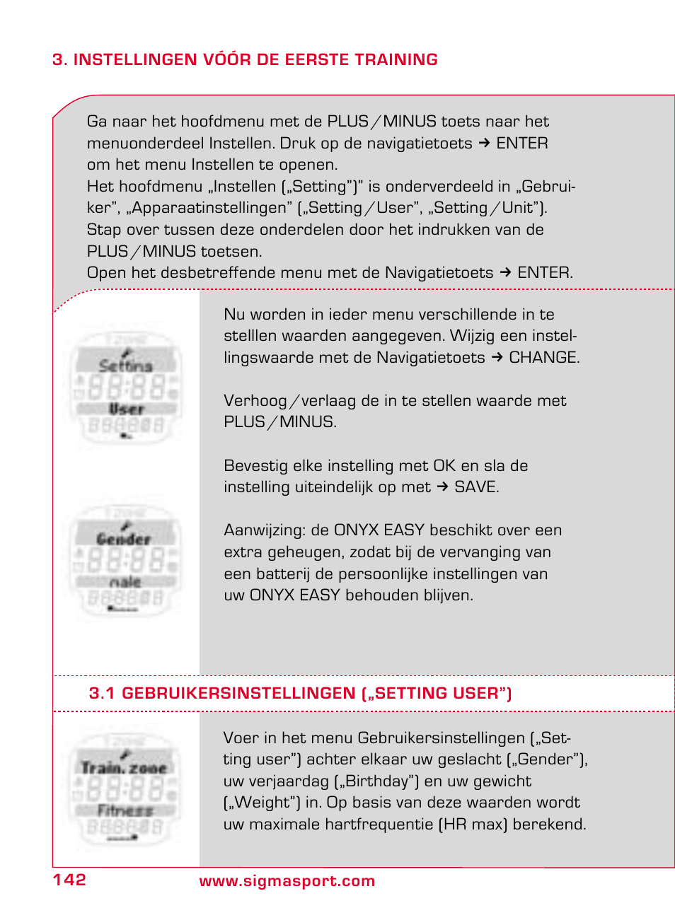 SIGMA ONYX EASY User Manual | Page 142 / 158
