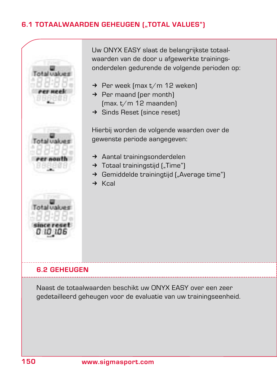 SIGMA ONYX EASY User Manual | Page 150 / 158