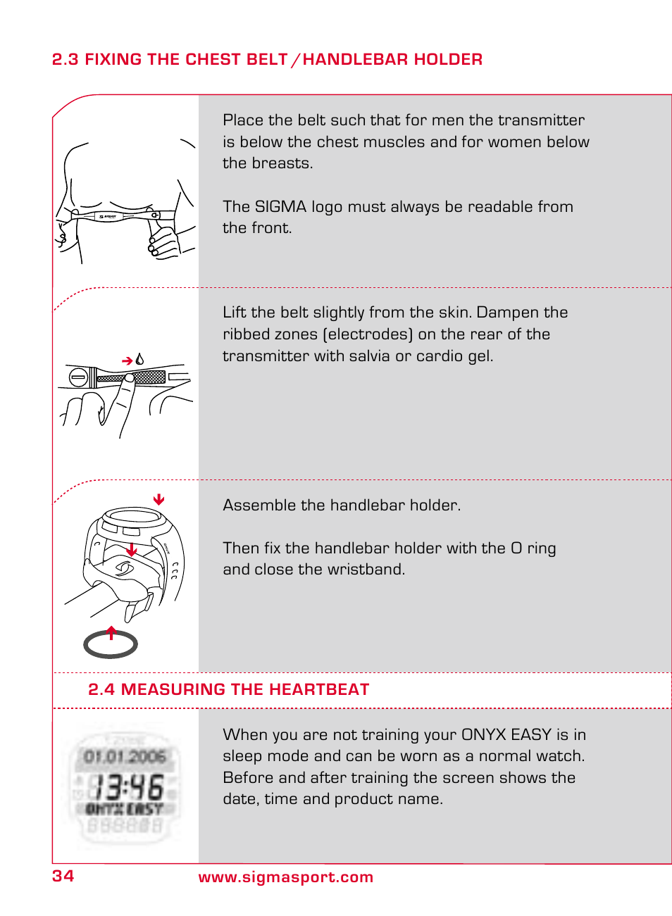 SIGMA ONYX EASY User Manual | Page 34 / 158