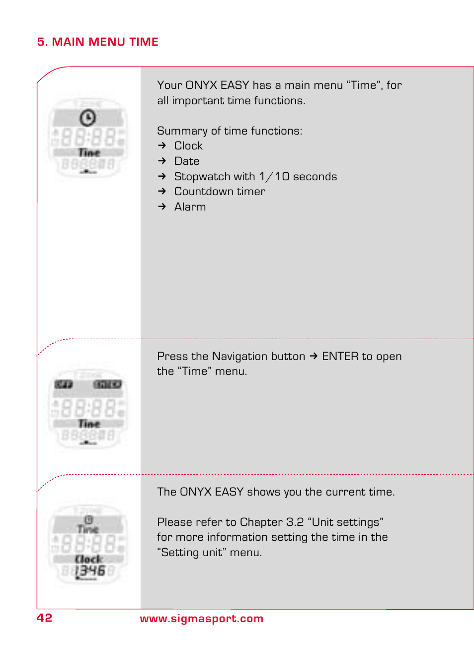 SIGMA ONYX EASY User Manual | Page 42 / 158