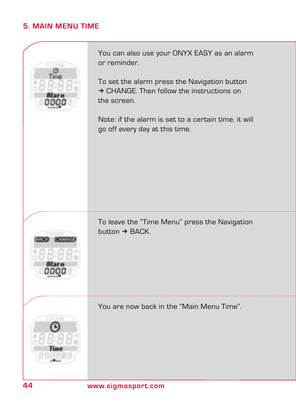 SIGMA ONYX EASY User Manual | Page 44 / 158