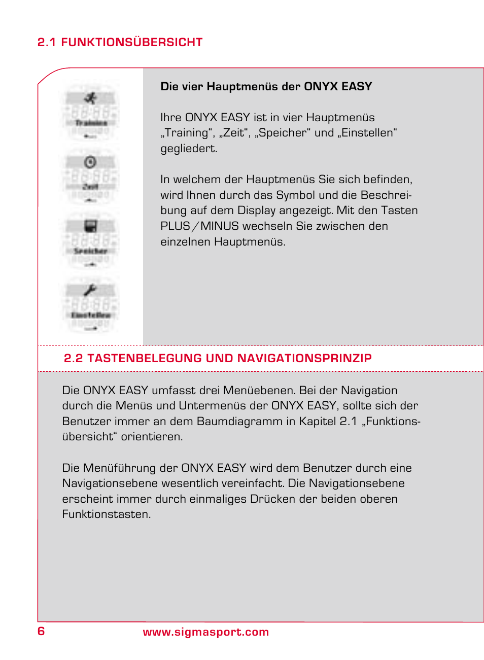 SIGMA ONYX EASY User Manual | Page 6 / 158