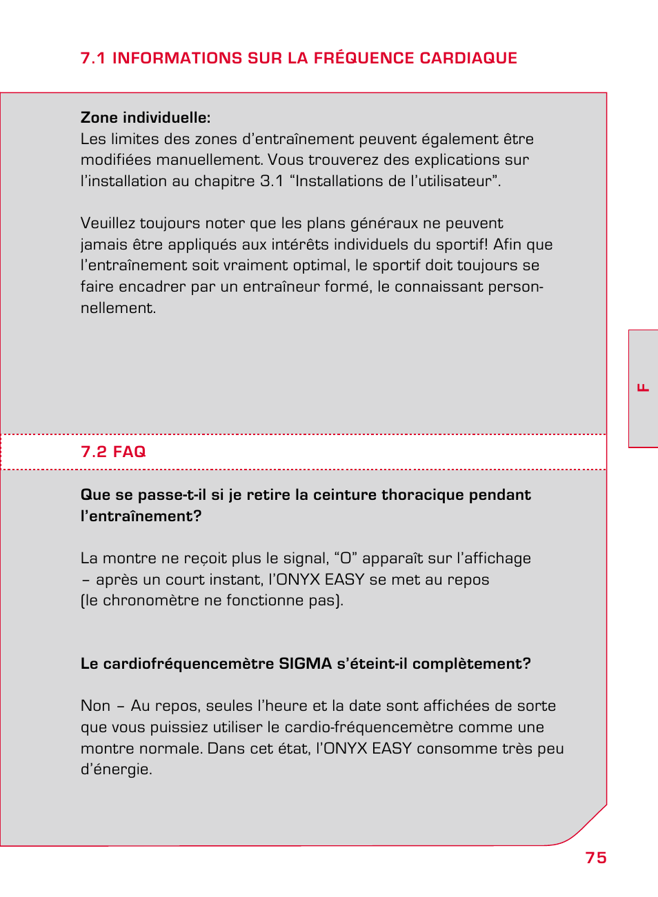 SIGMA ONYX EASY User Manual | Page 75 / 158