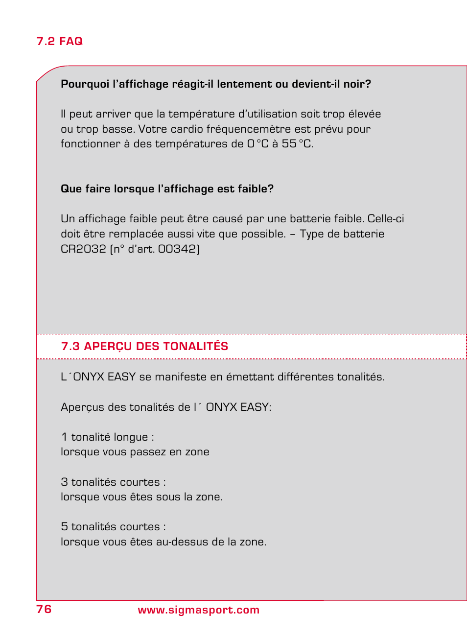 SIGMA ONYX EASY User Manual | Page 76 / 158