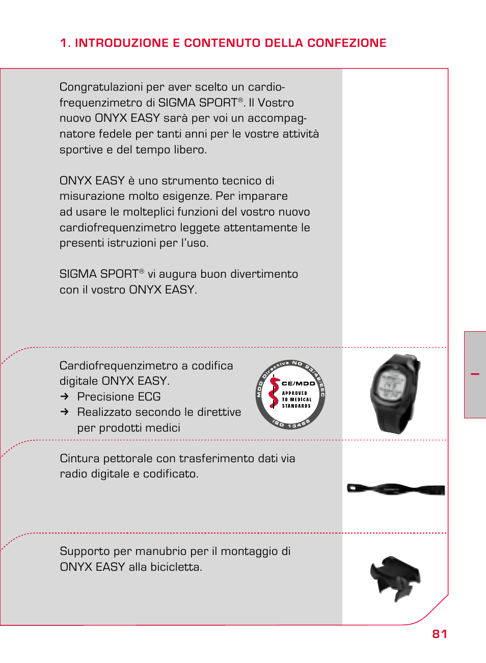 SIGMA ONYX EASY User Manual | Page 81 / 158