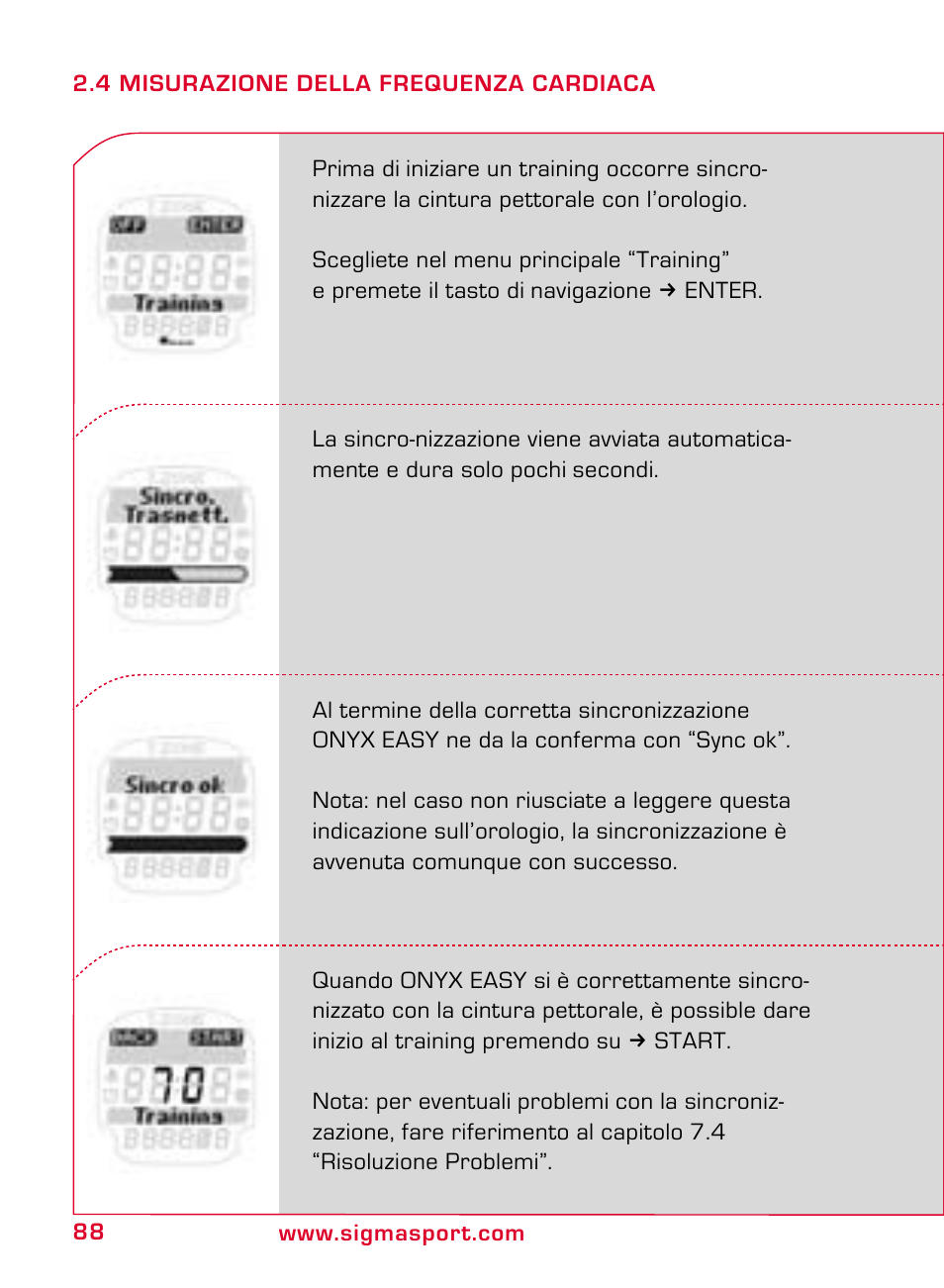 SIGMA ONYX EASY User Manual | Page 88 / 158