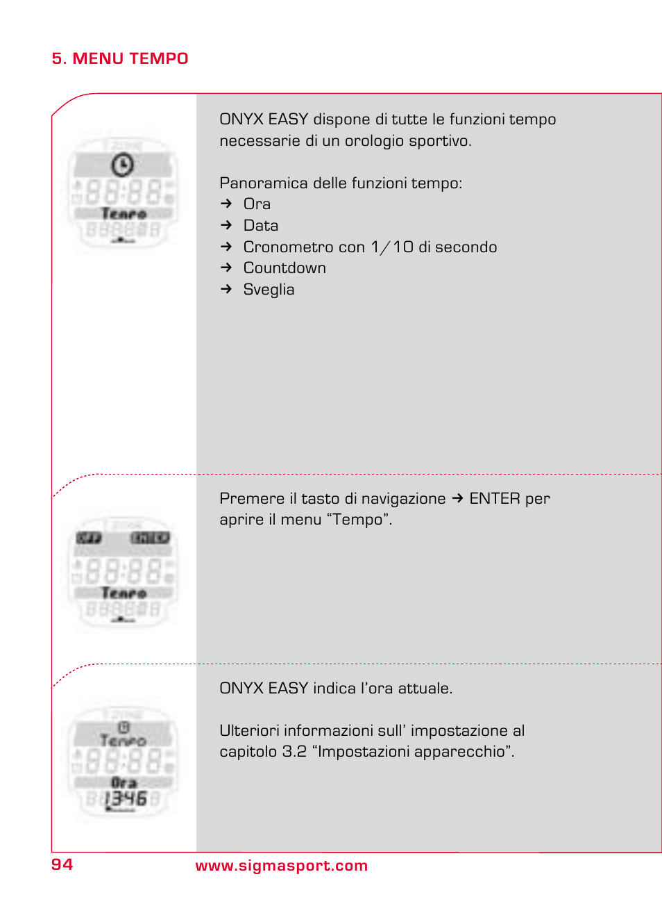 SIGMA ONYX EASY User Manual | Page 94 / 158