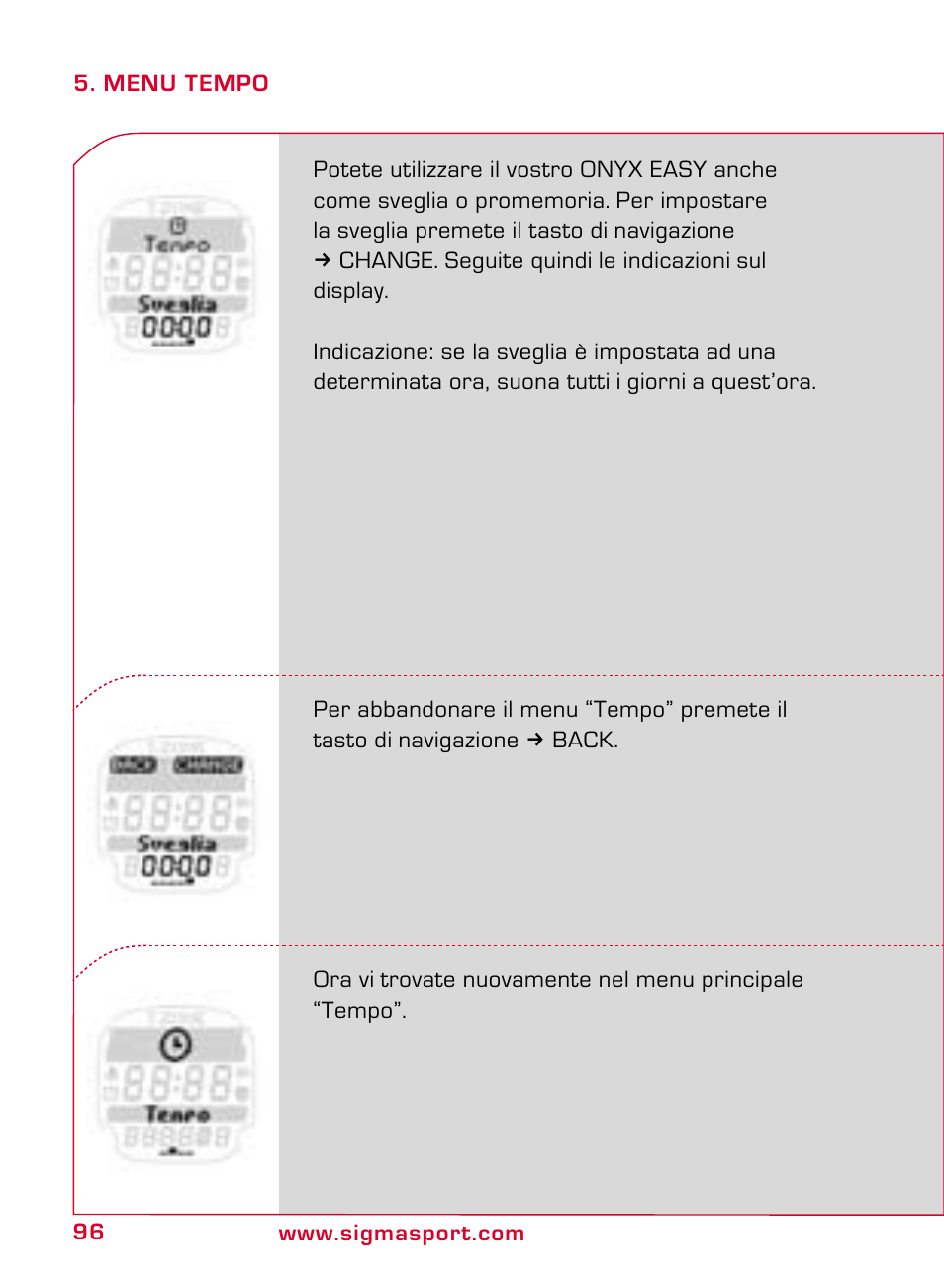 SIGMA ONYX EASY User Manual | Page 96 / 158