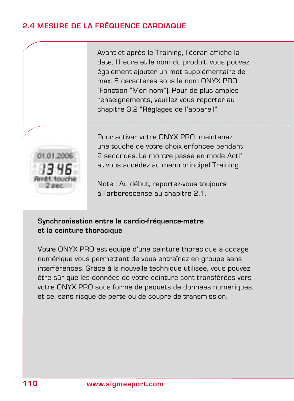 SIGMA ONYX PRO User Manual | Page 110 / 304