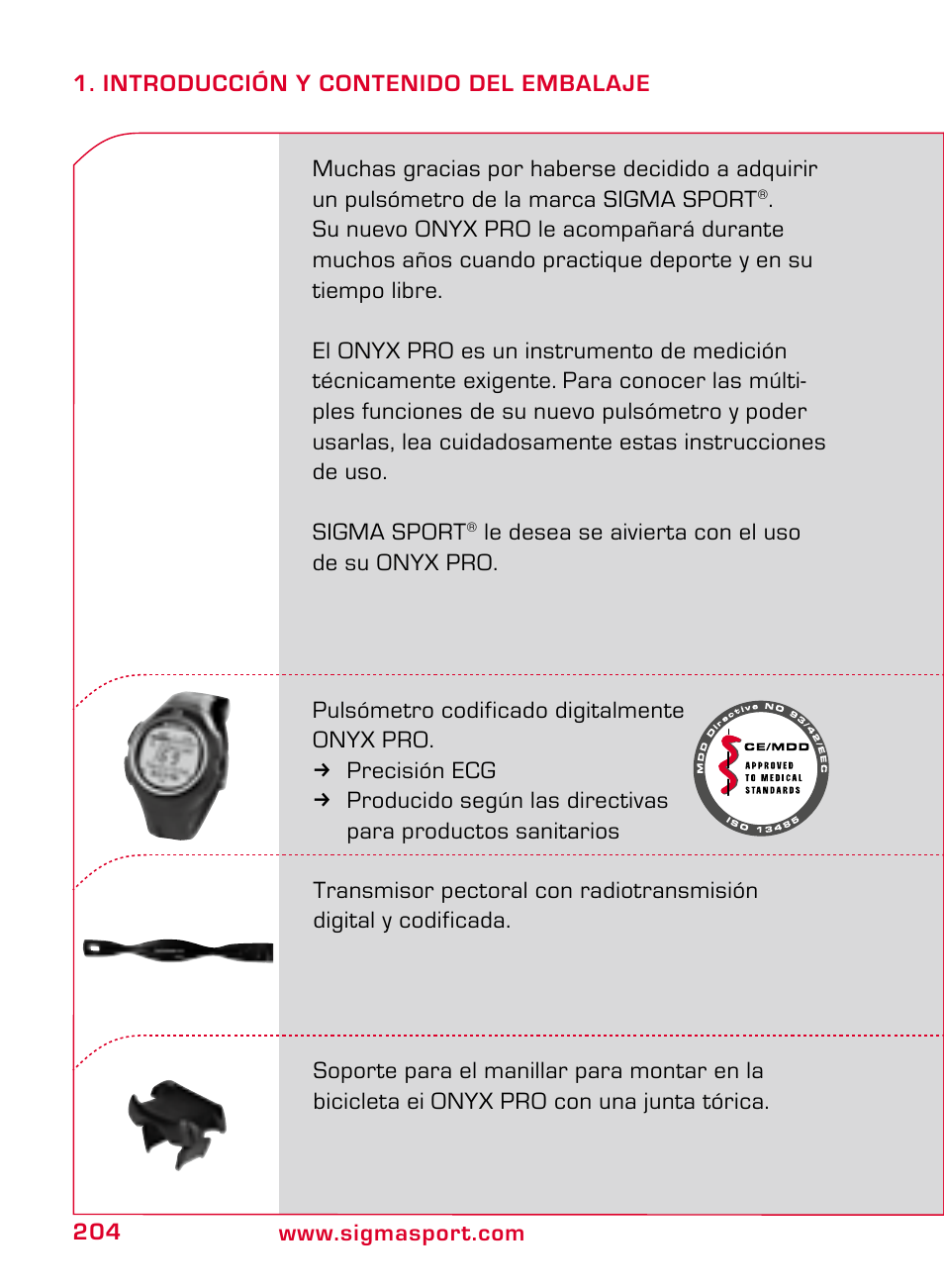 SIGMA ONYX PRO User Manual | Page 204 / 304