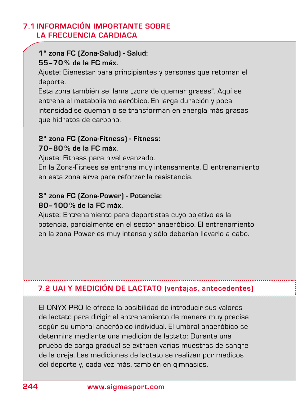 SIGMA ONYX PRO User Manual | Page 244 / 304