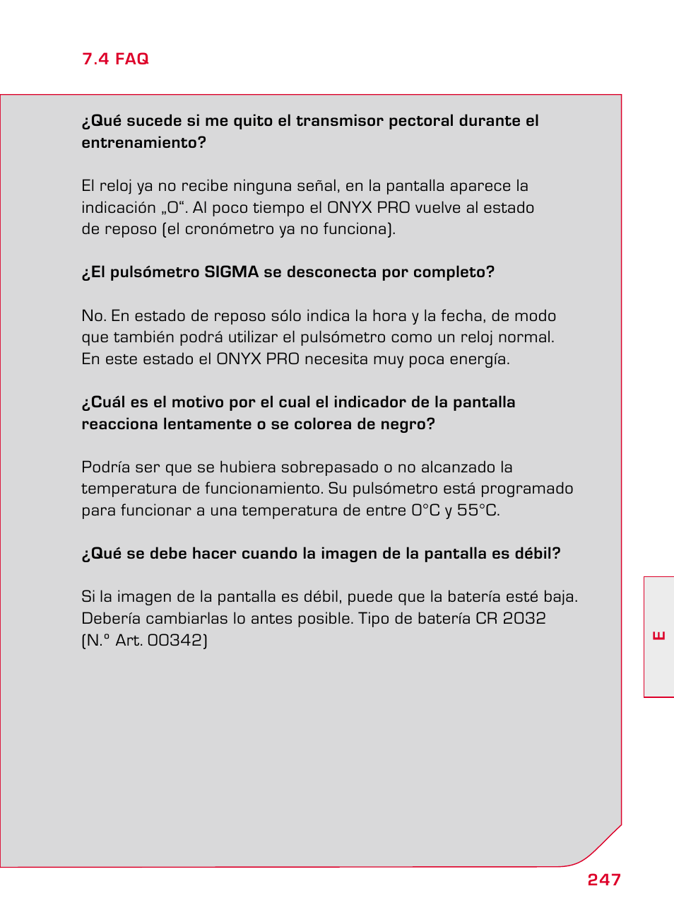SIGMA ONYX PRO User Manual | Page 247 / 304