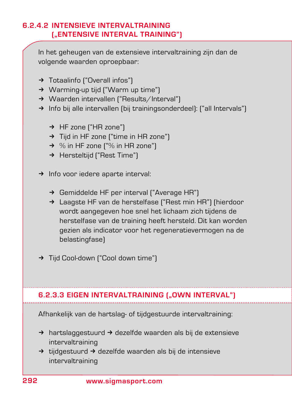 SIGMA ONYX PRO User Manual | Page 292 / 304