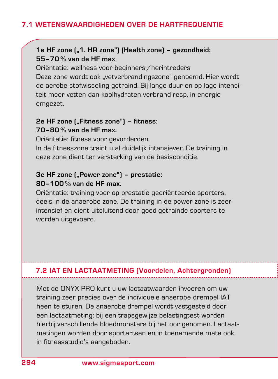 SIGMA ONYX PRO User Manual | Page 294 / 304