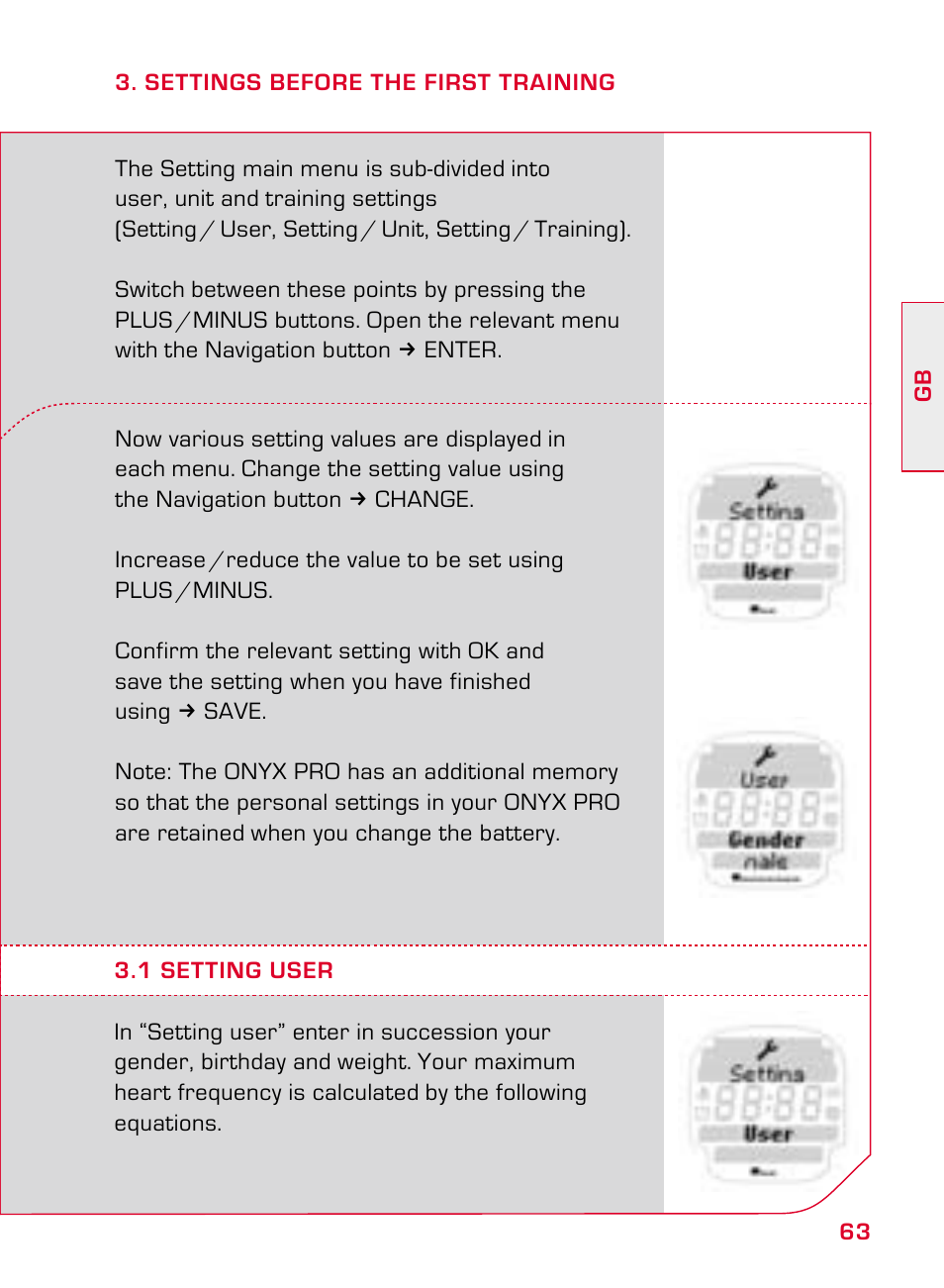 SIGMA ONYX PRO User Manual | Page 63 / 304