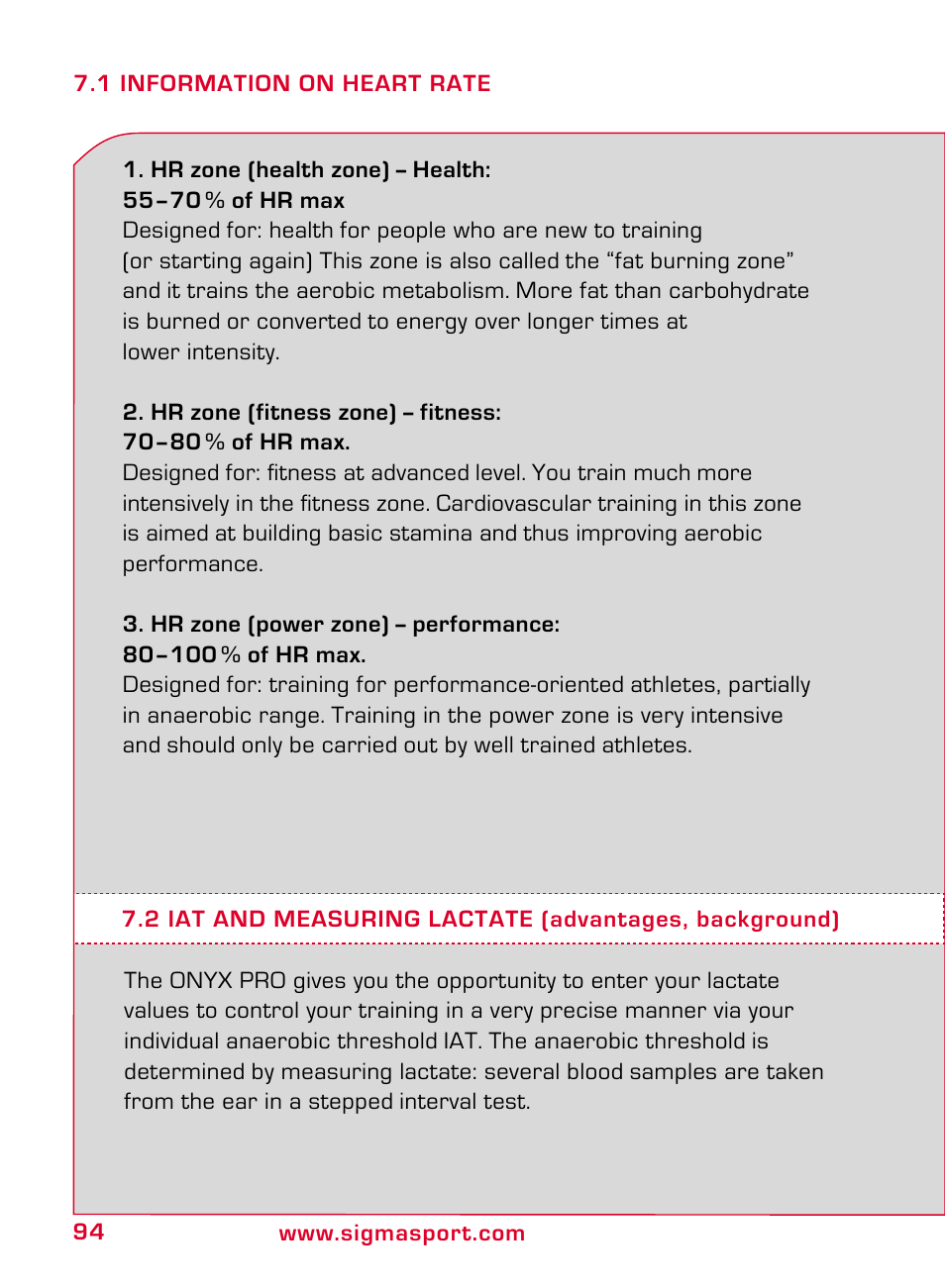 SIGMA ONYX PRO User Manual | Page 94 / 304