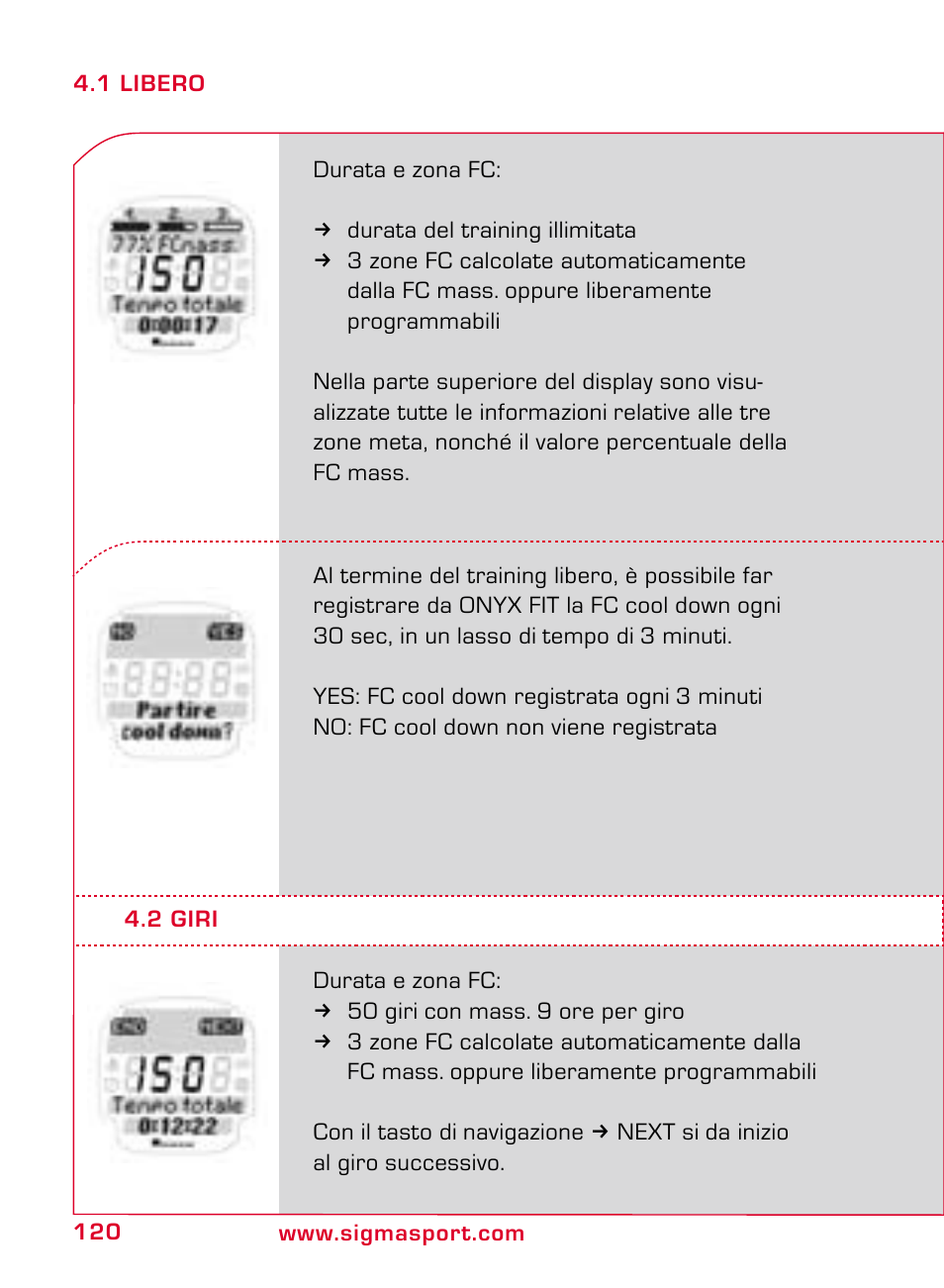 SIGMA ONYX FIT User Manual | Page 120 / 208