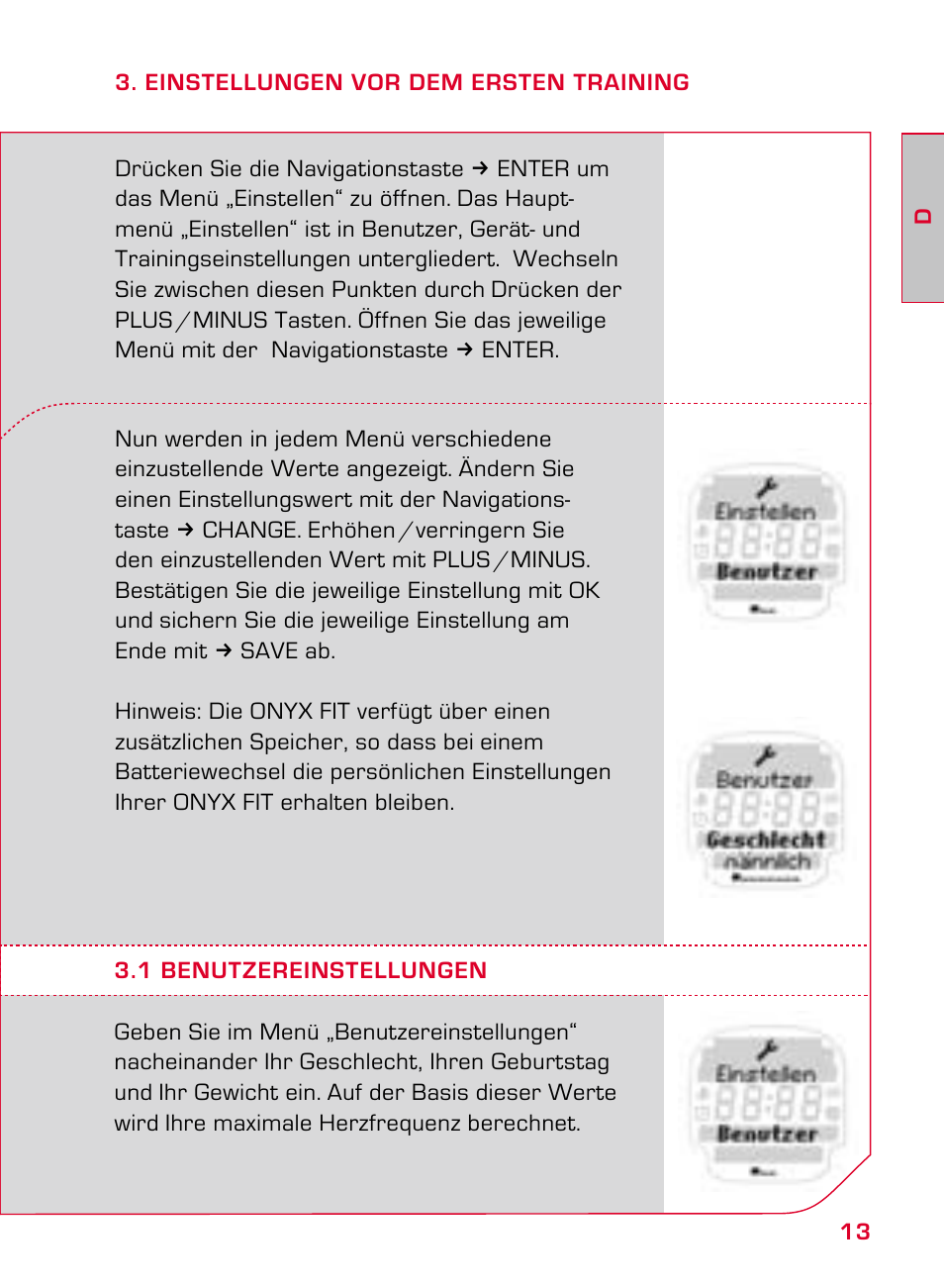 SIGMA ONYX FIT User Manual | Page 13 / 208