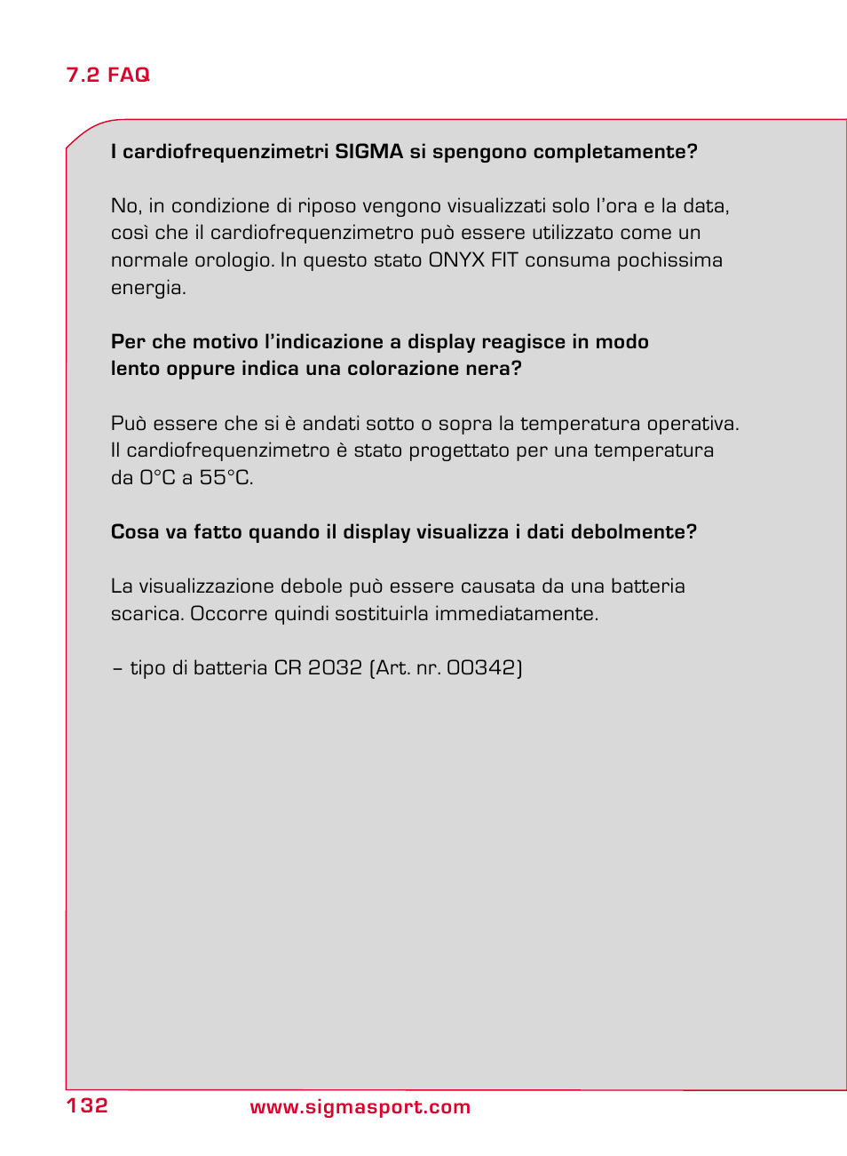 SIGMA ONYX FIT User Manual | Page 132 / 208