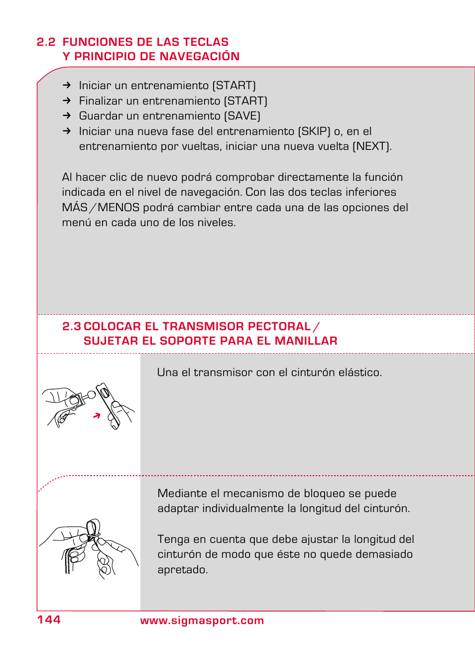 SIGMA ONYX FIT User Manual | Page 144 / 208