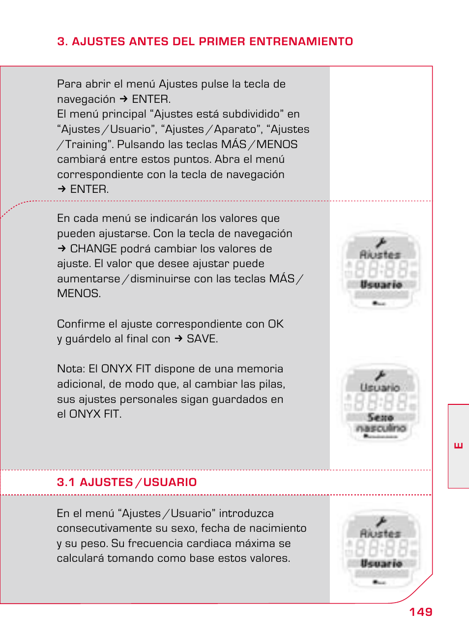 SIGMA ONYX FIT User Manual | Page 149 / 208