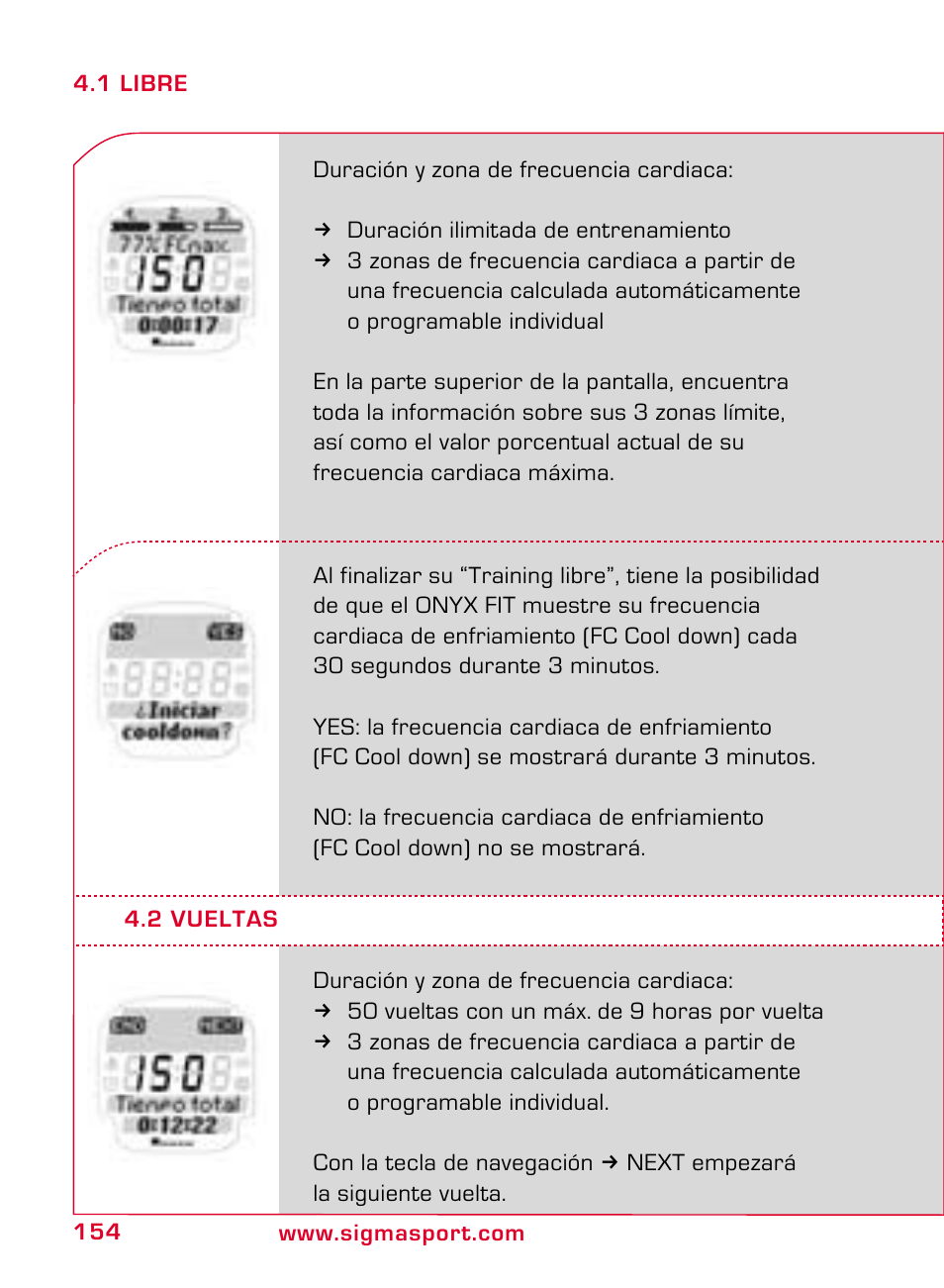 SIGMA ONYX FIT User Manual | Page 154 / 208