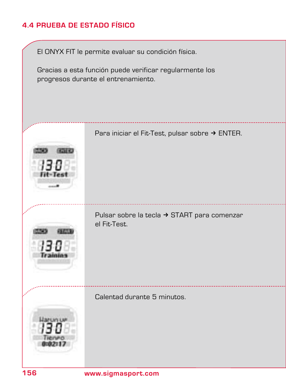 SIGMA ONYX FIT User Manual | Page 156 / 208
