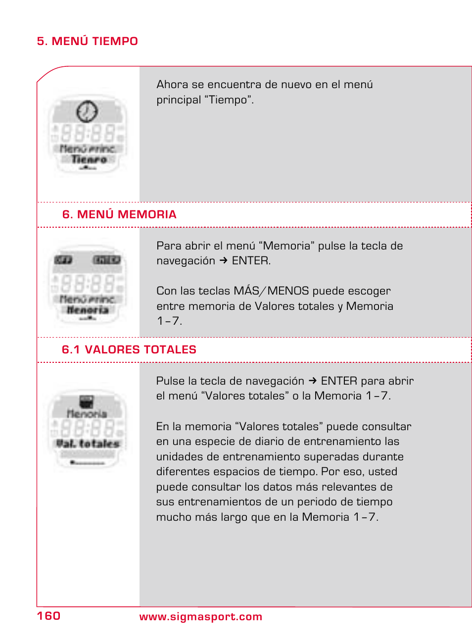 SIGMA ONYX FIT User Manual | Page 160 / 208