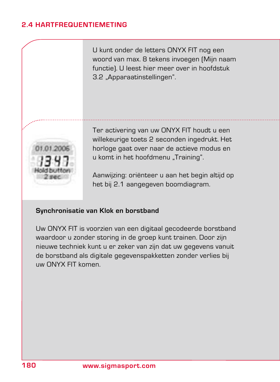 SIGMA ONYX FIT User Manual | Page 180 / 208