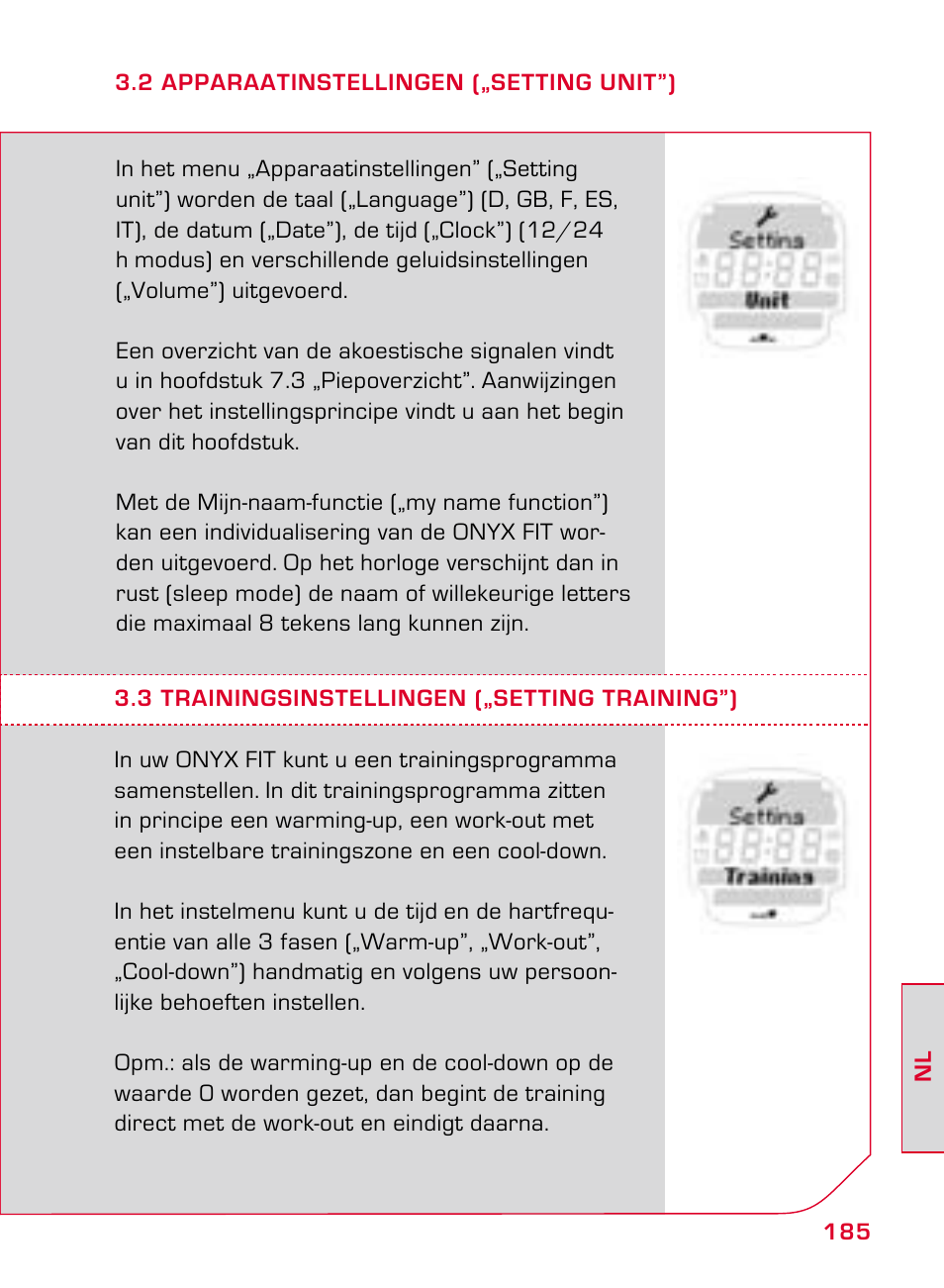 SIGMA ONYX FIT User Manual | Page 185 / 208