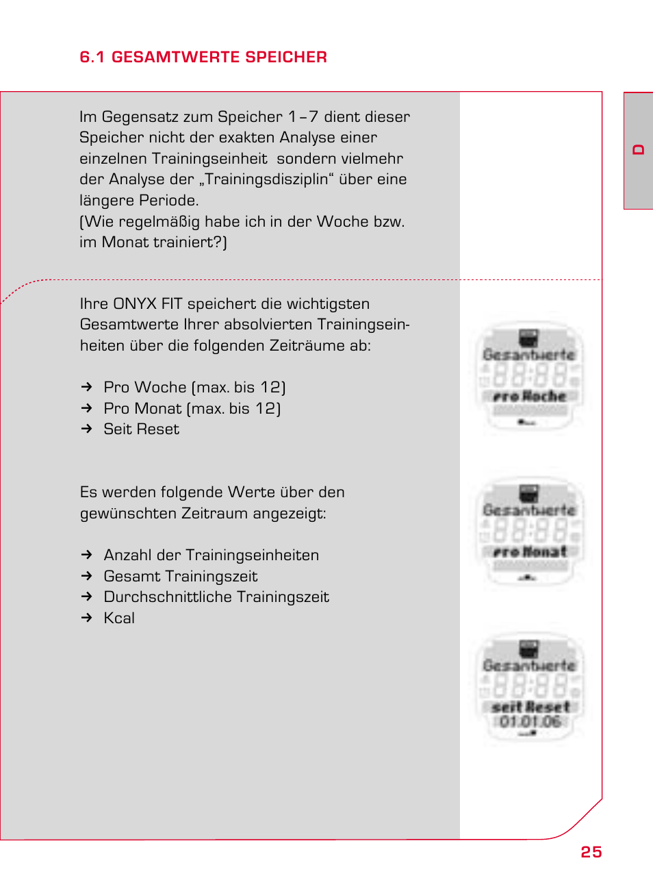 SIGMA ONYX FIT User Manual | Page 25 / 208