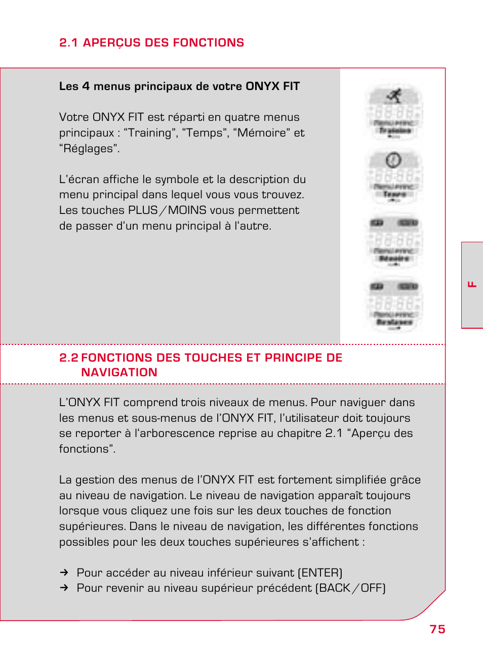 SIGMA ONYX FIT User Manual | Page 75 / 208