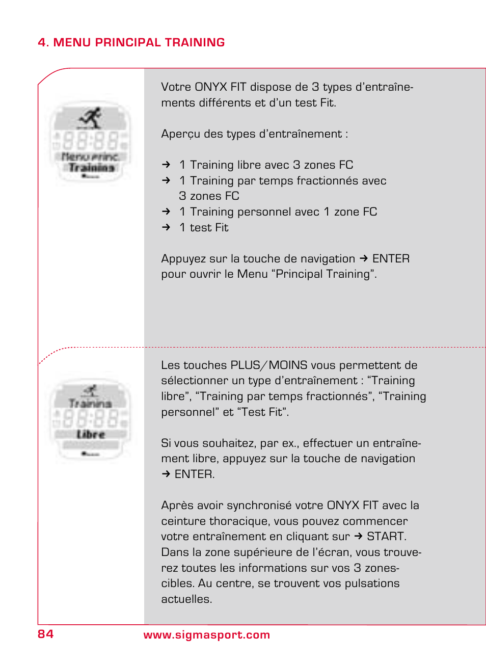 SIGMA ONYX FIT User Manual | Page 84 / 208