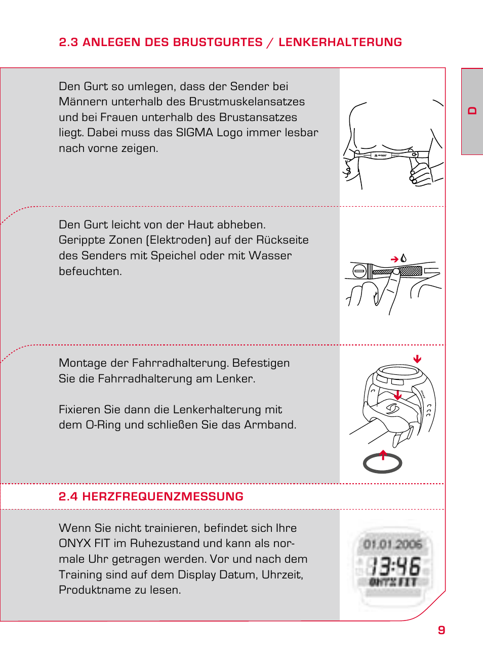 SIGMA ONYX FIT User Manual | Page 9 / 208