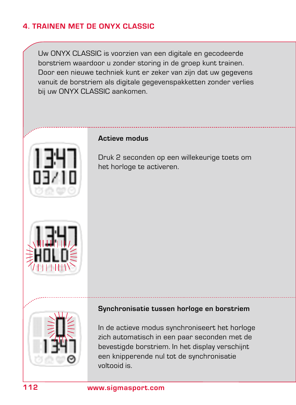SIGMA ONYX CLASSIC User Manual | Page 112 / 124