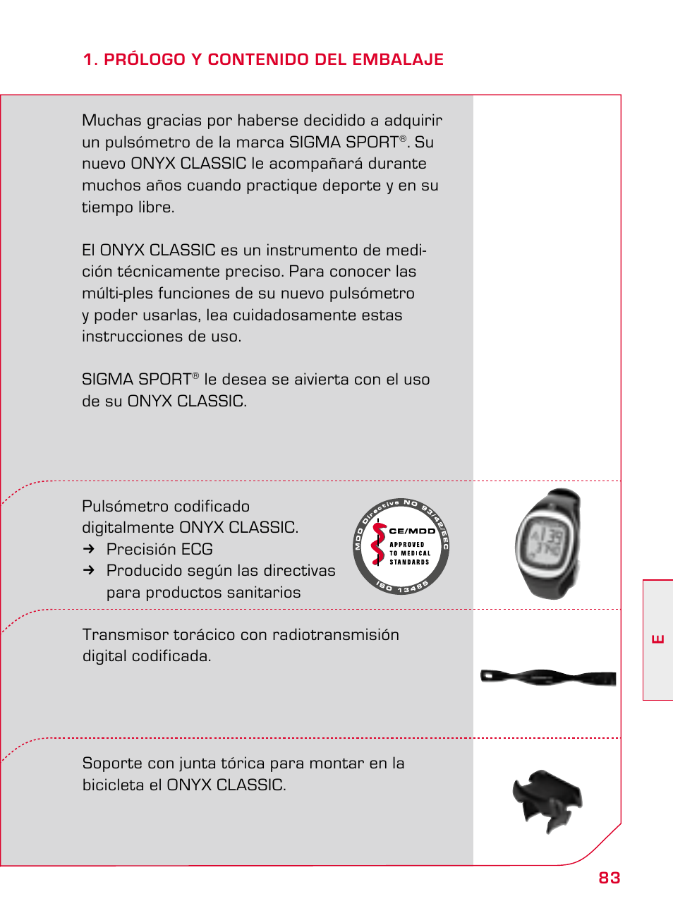 SIGMA ONYX CLASSIC User Manual | Page 83 / 124