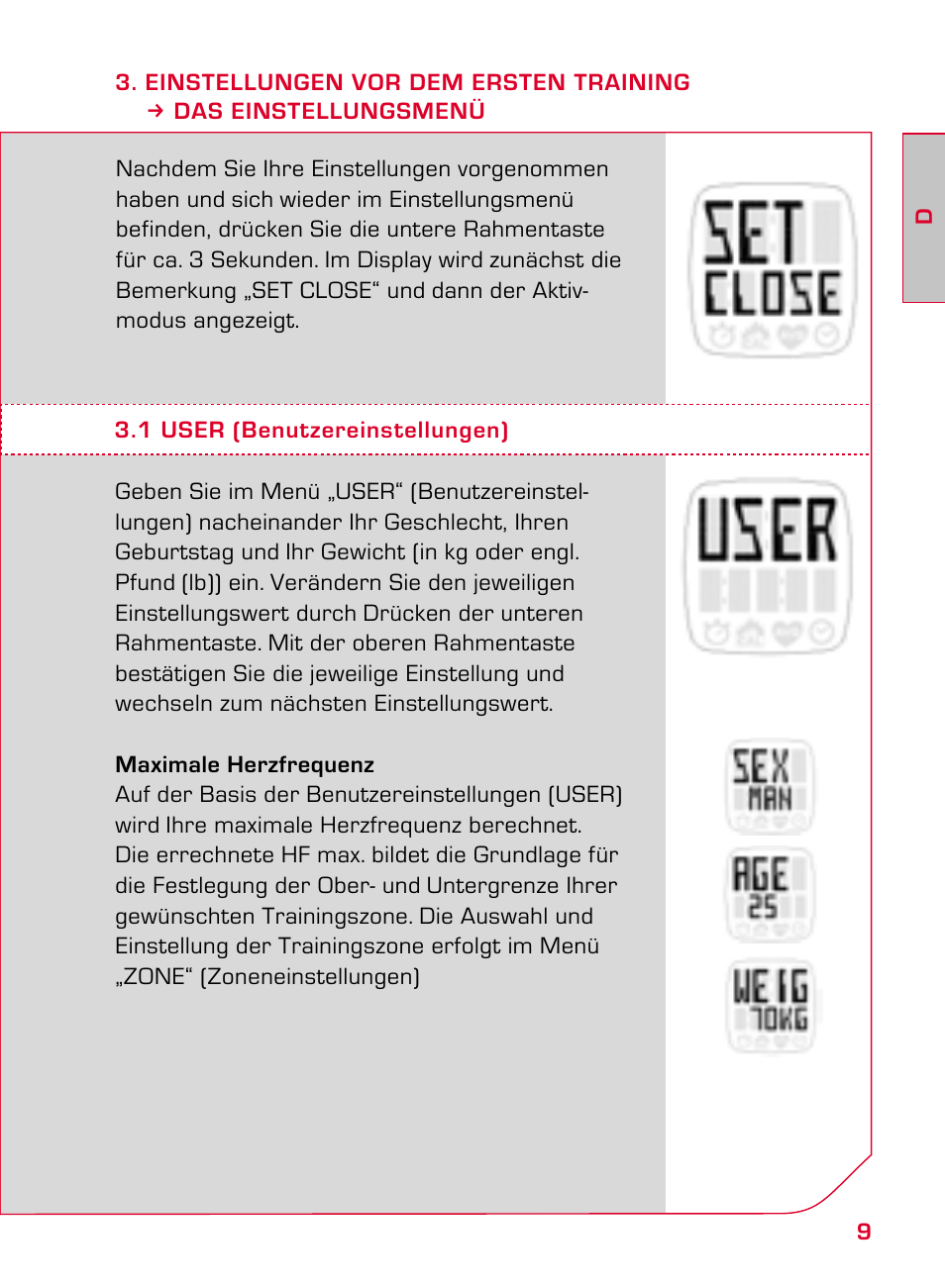 SIGMA ONYX CLASSIC User Manual | Page 9 / 124