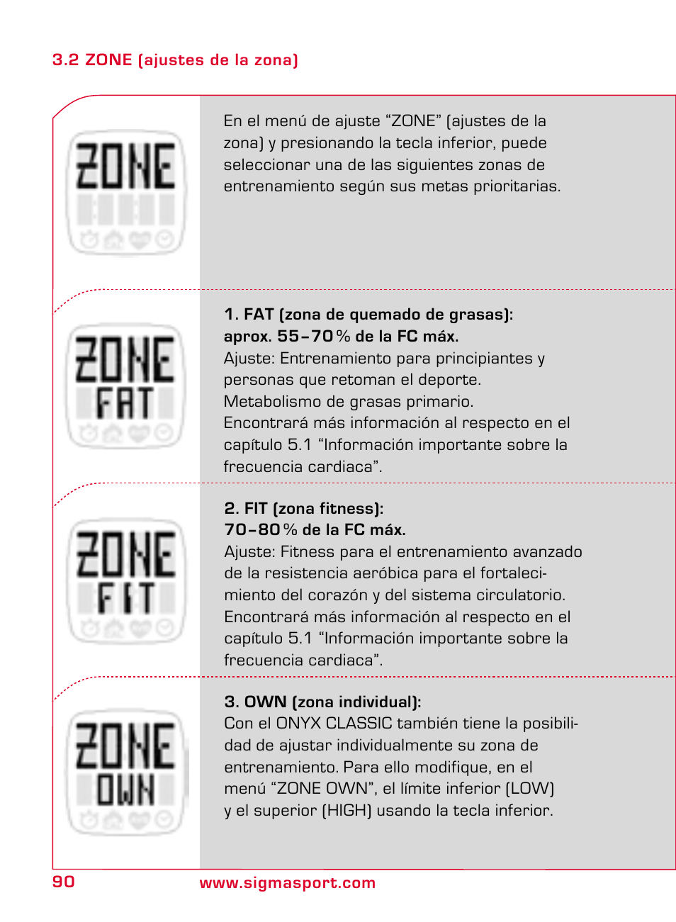 SIGMA ONYX CLASSIC User Manual | Page 90 / 124