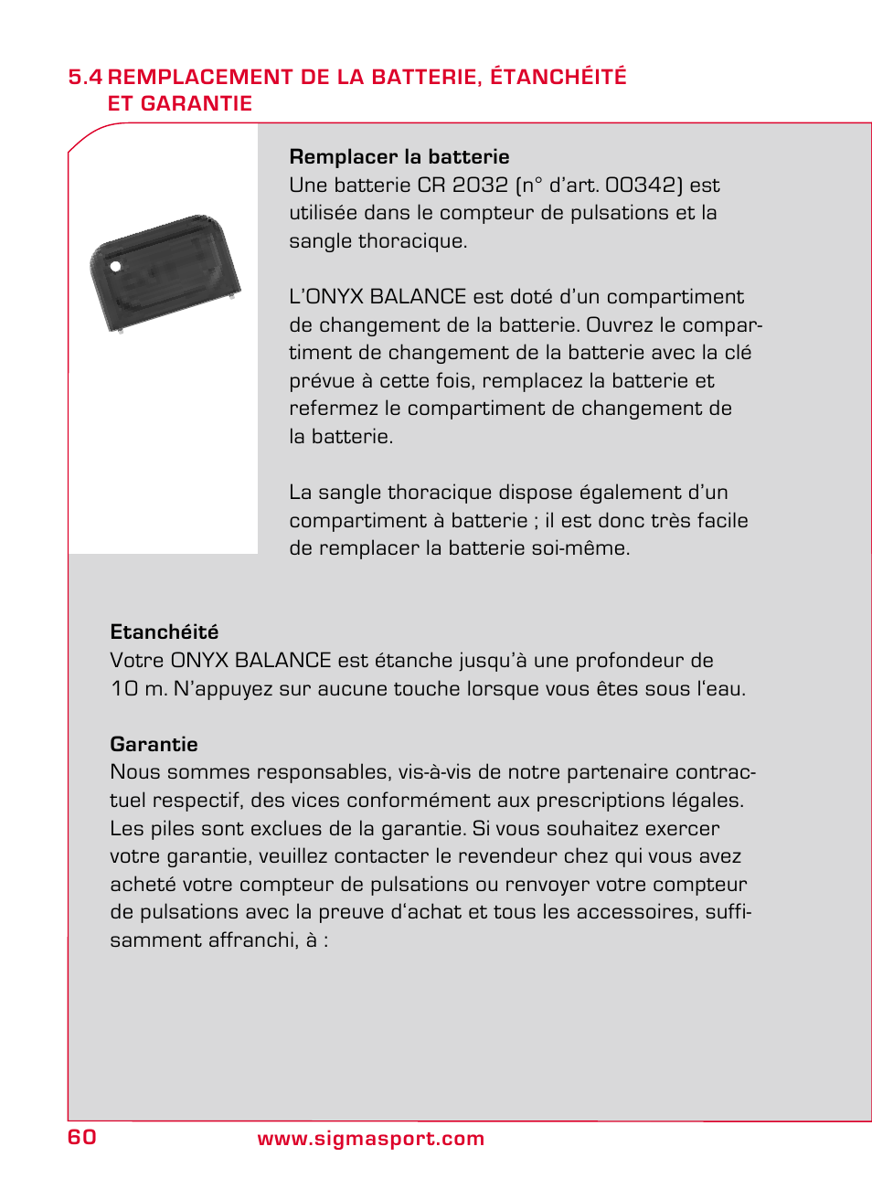 SIGMA ONYX BALANCE User Manual | Page 60 / 124