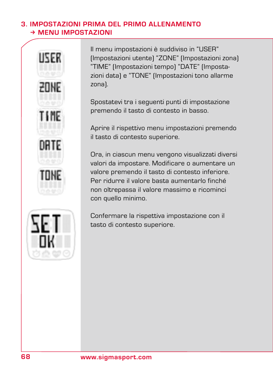 SIGMA ONYX BALANCE User Manual | Page 68 / 124