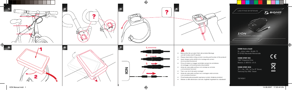 SIGMA IION User Manual | 2 pages