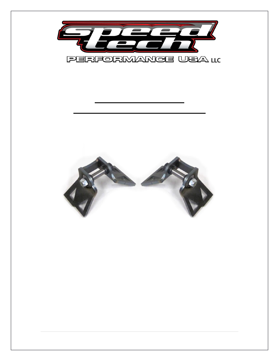 Speedtech 64-72 Chevelle Chicane Coilover User Manual | 12 pages