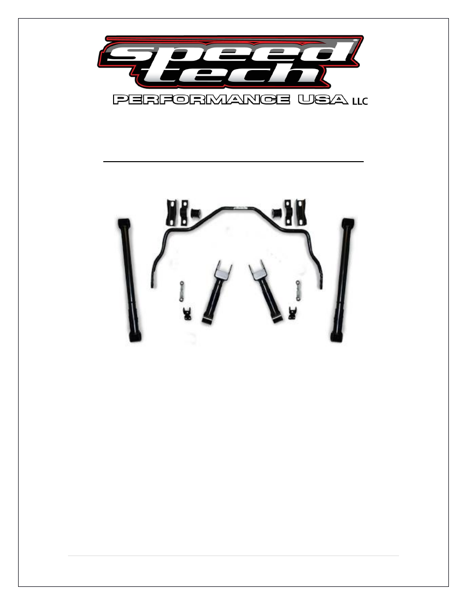 Speedtech A Body rear Trailing Arms User Manual | 8 pages