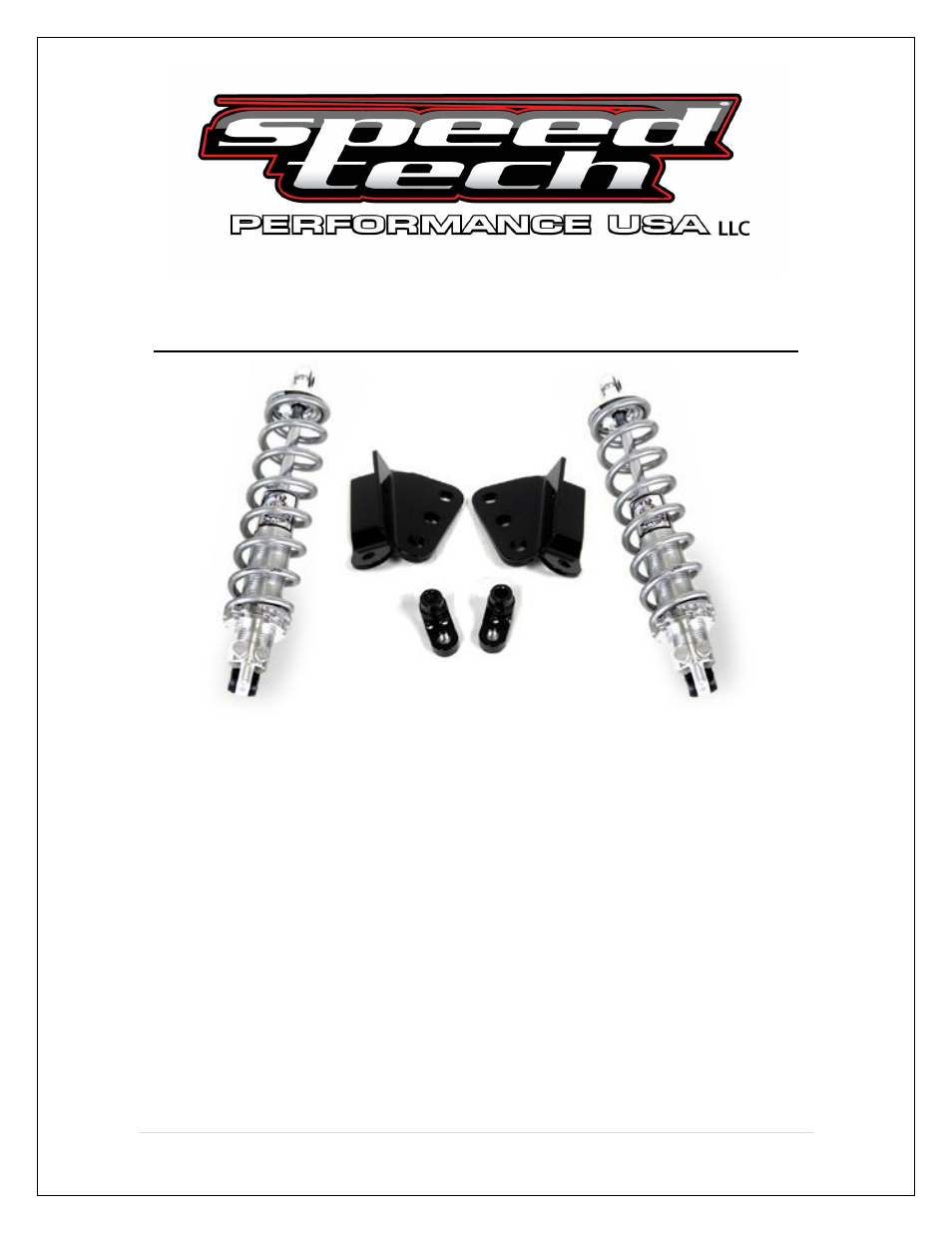 Speedtech B Body Rear Coilover User Manual | 12 pages