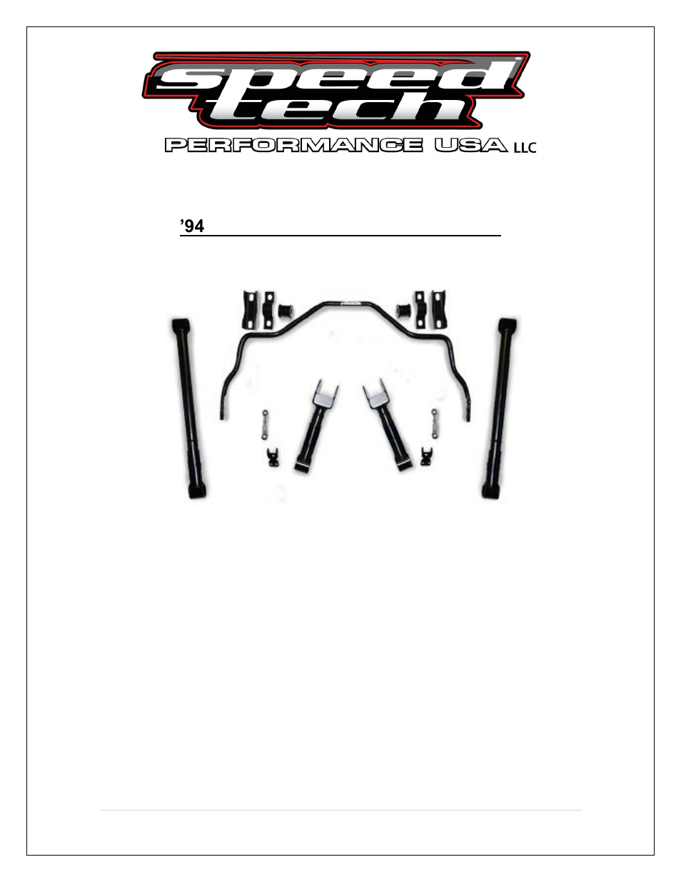 Speedtech B Body Rear Trailing Arm User Manual | 8 pages
