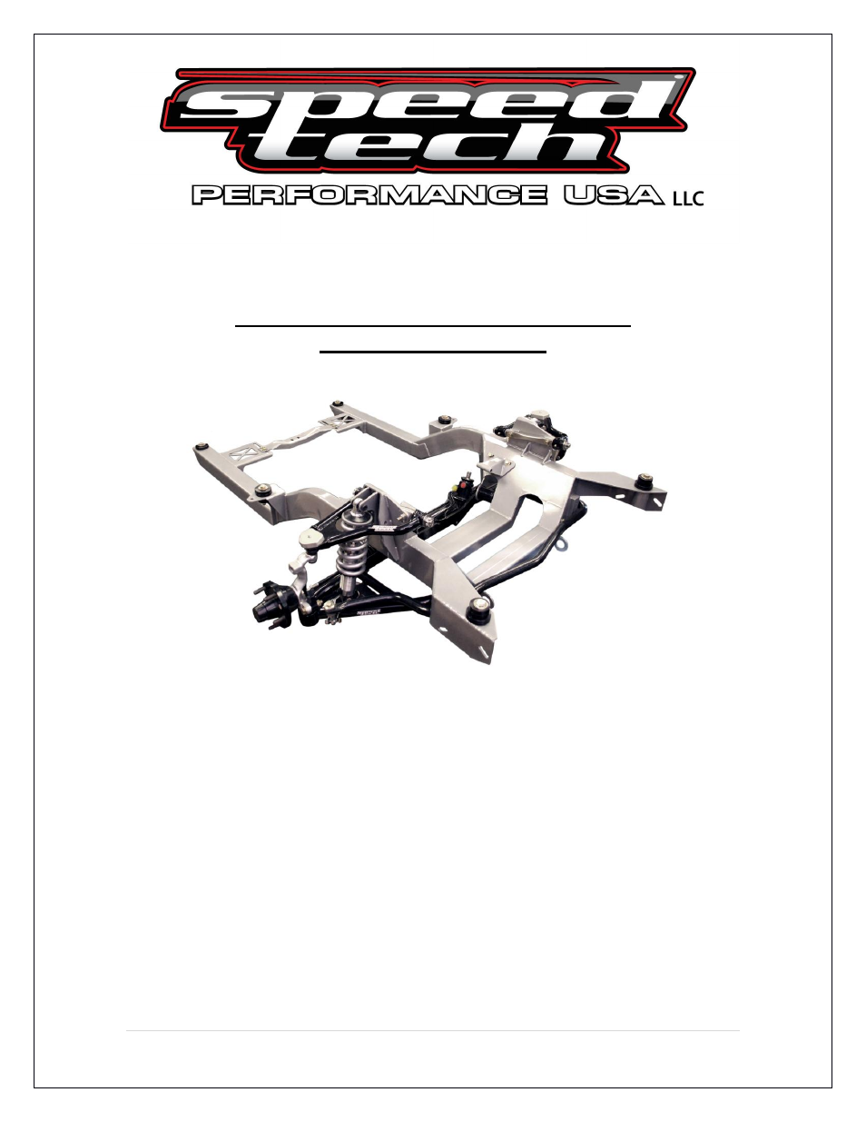 Speedtech Nova Subframe User Manual | 20 pages