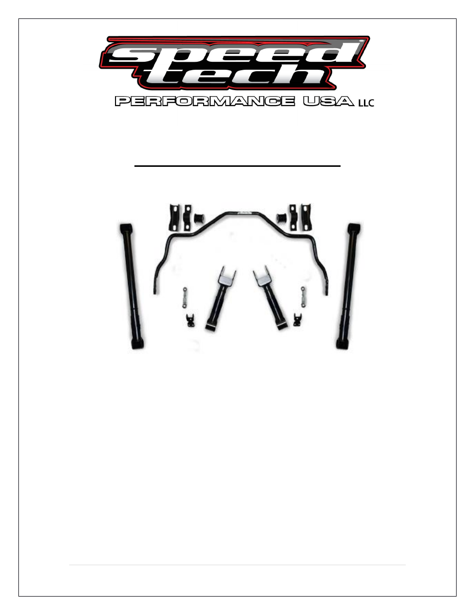 Speedtech G Body Rear Trailing Arm User Manual | 8 pages