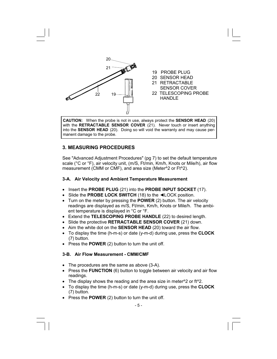 Sper Scientific 840002 Anemometer Hotwire CFM Datalogger User Manual | Page 5 / 12